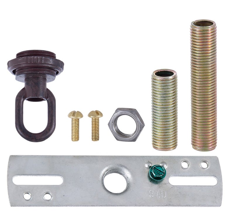 B&P LampÂ® Rounded Canopy Kit (Antique Bronze) - Image 4